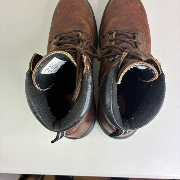 Red Wing Boots 12 D Brown Leather 926 DynaForce Waterproof Work Soft Toe - Picture 8 of 9